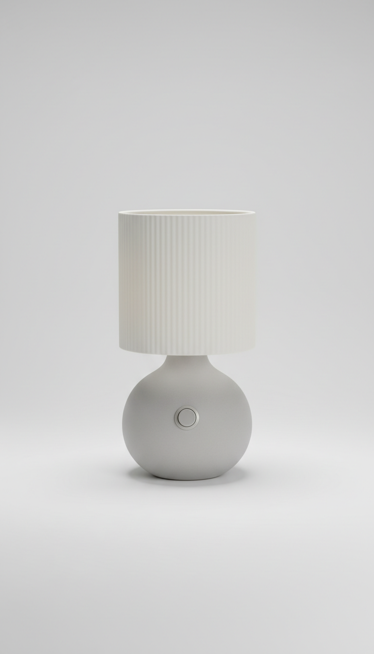 Ceramic Bedside Lamp With Matte Glaze