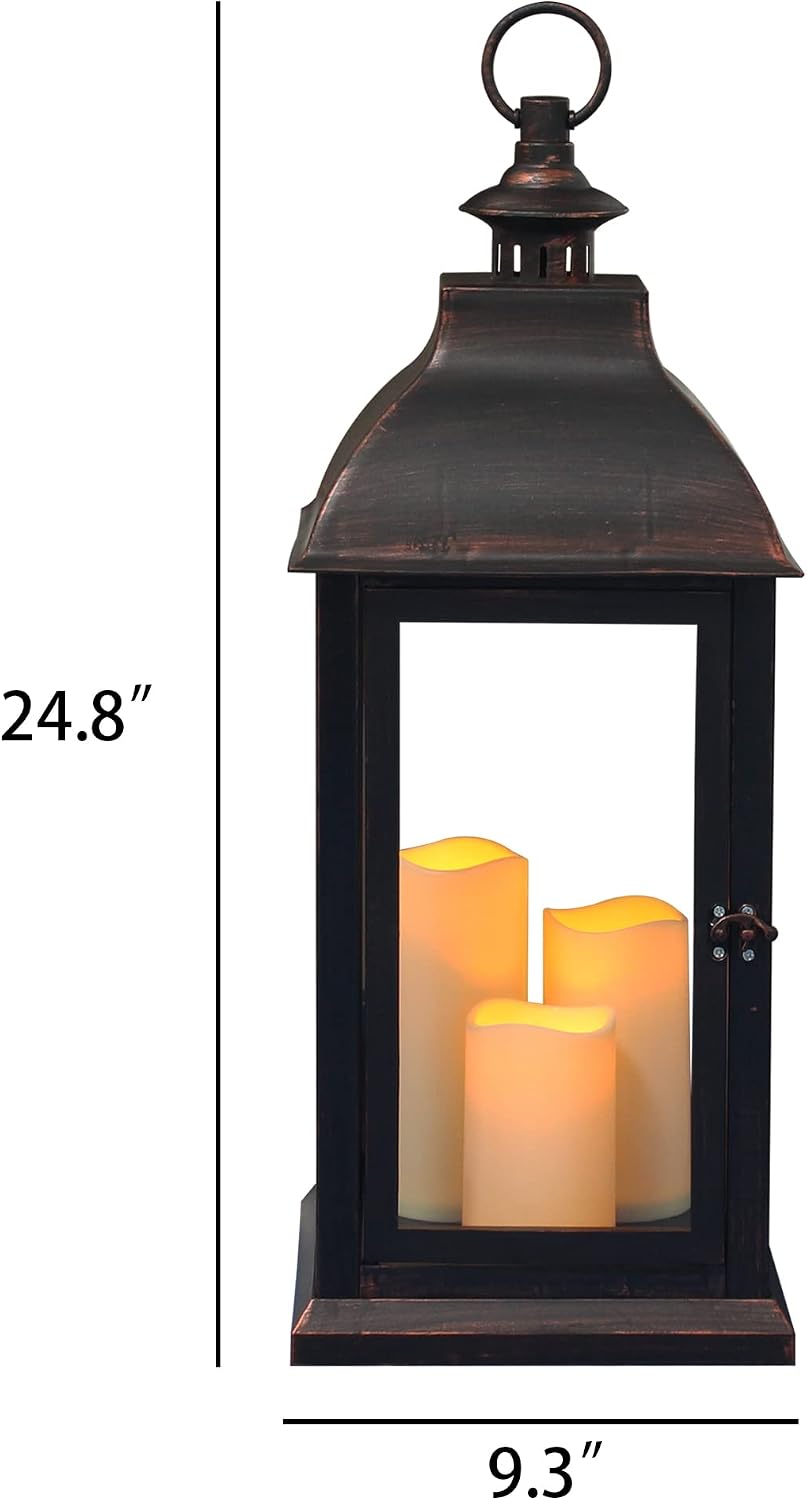 24.8" LED Flame Hanging Lantern