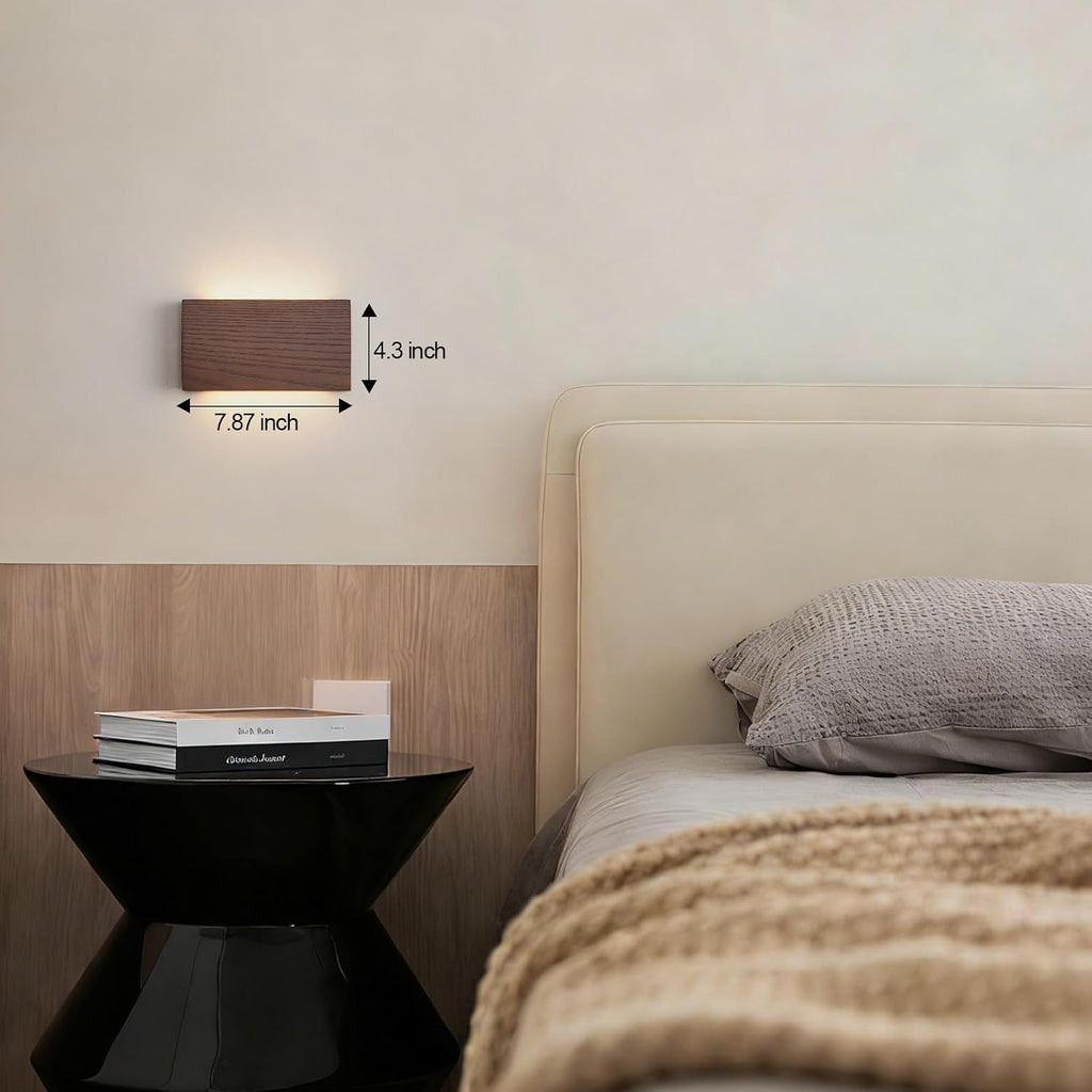 Wood Dimmable Linear Warm LED Wall Sconce