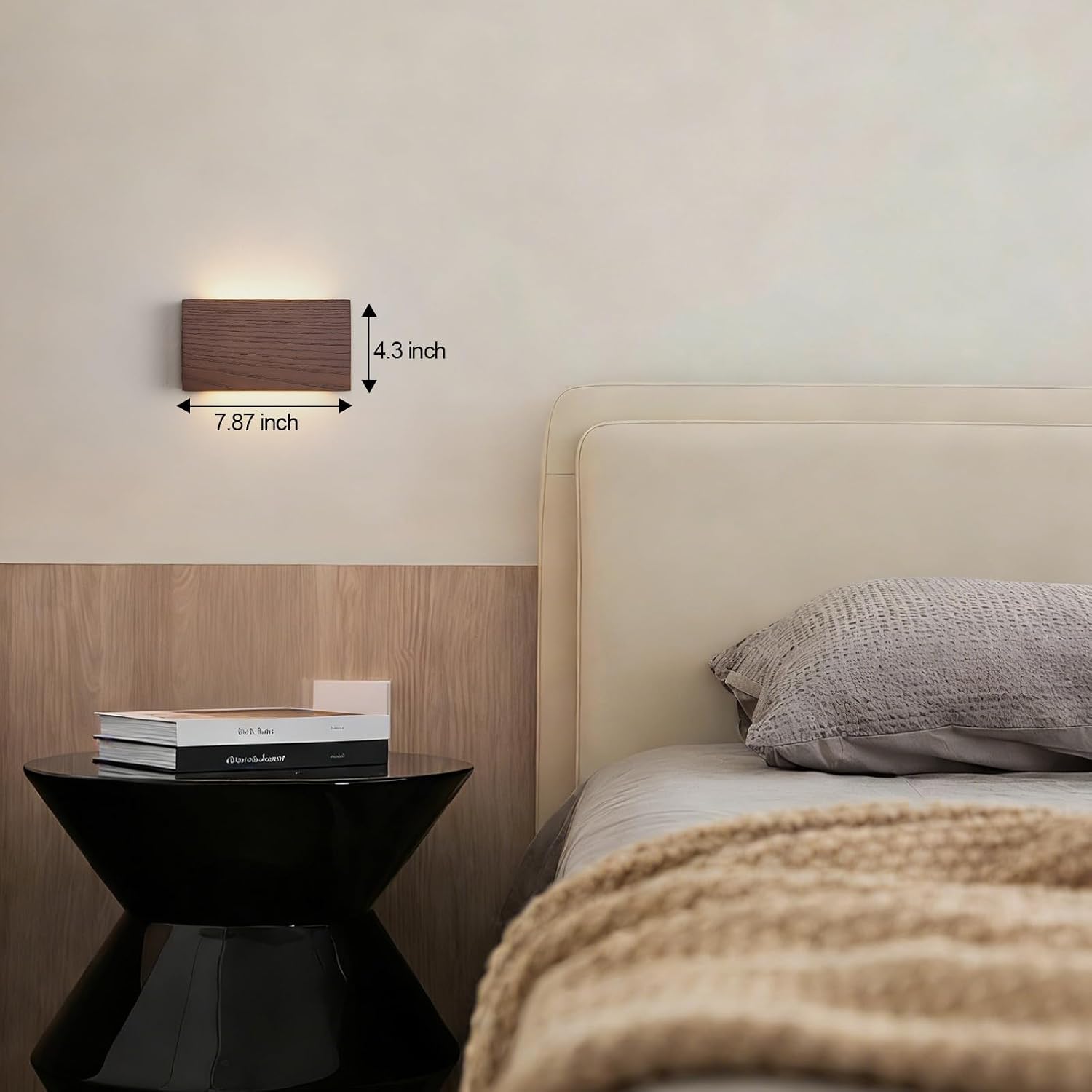 Wood Dimmable Linear Warm LED Wall Sconce