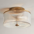14" Warm Brass 2-Light Drum Ceiling Light