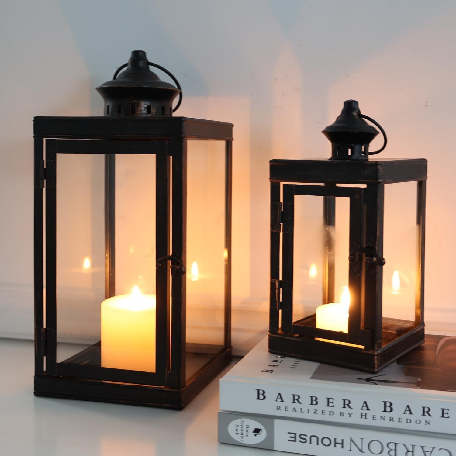 14&10" Metal Lanterns Set of 2
