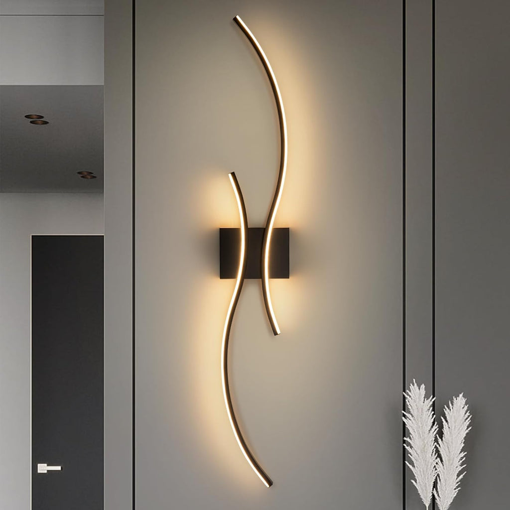 39" Black 3000K LED Bathroom Vanity Wall Sconce