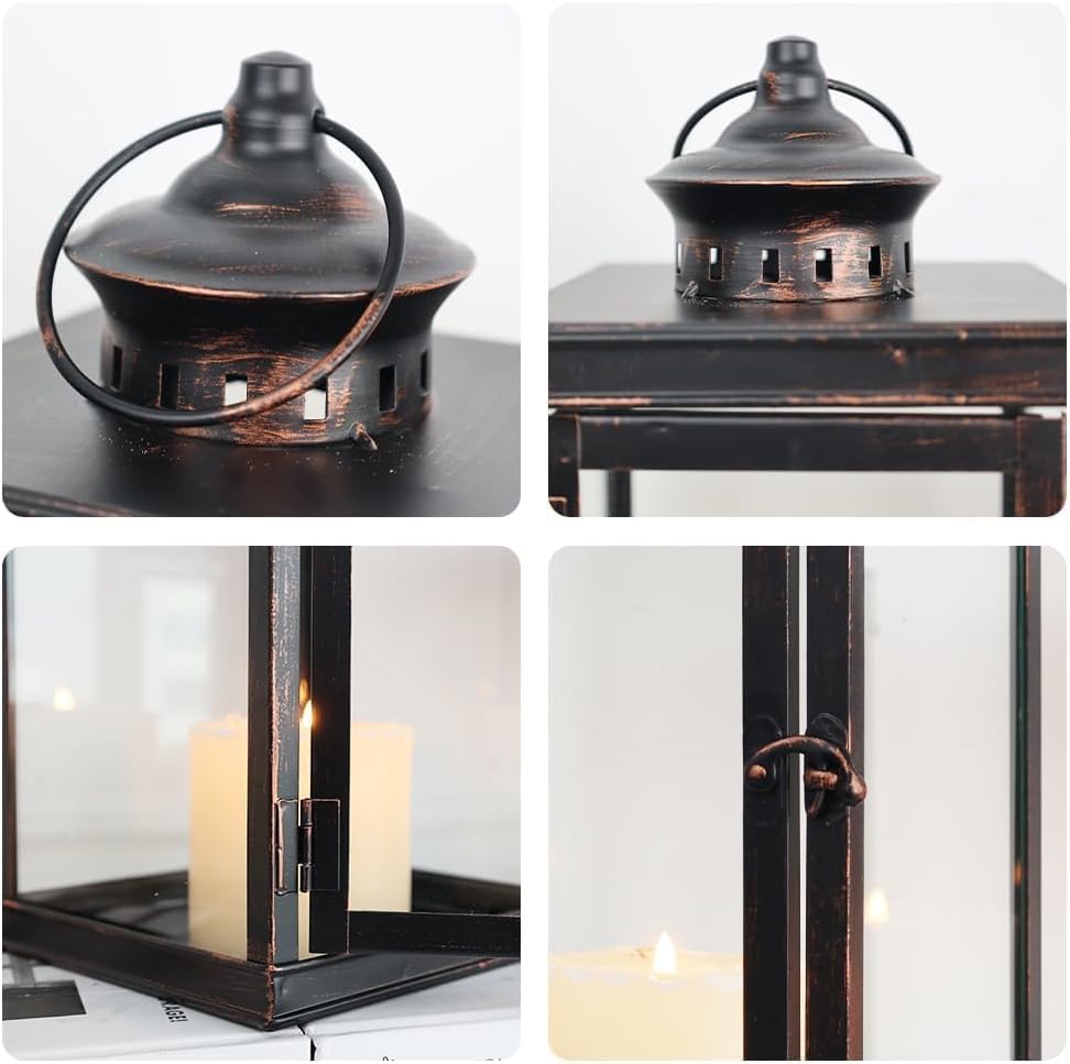 14&10" Metal Lanterns Set of 2