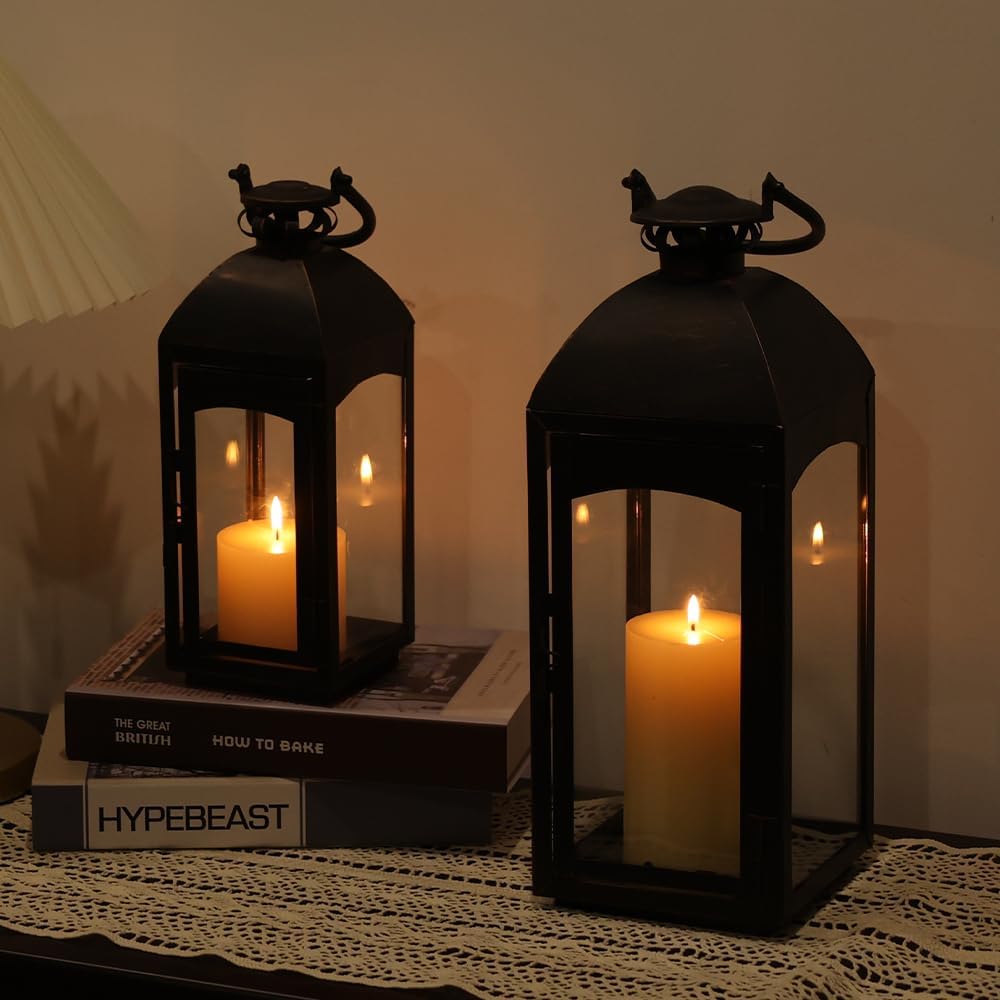 20&16" Metal Lanterns Set of 2