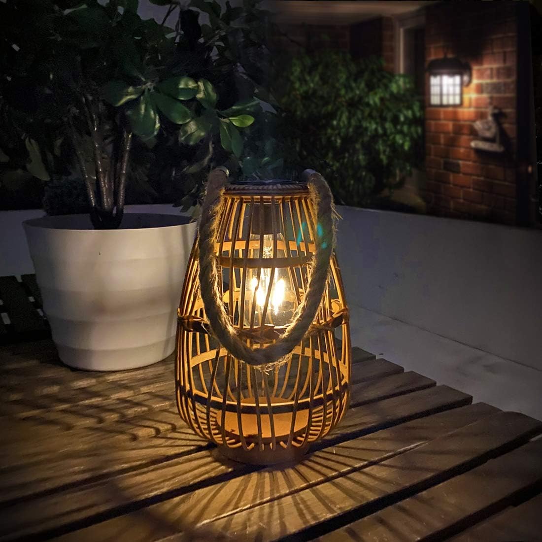 Rattan Waterproof Solar Lantern