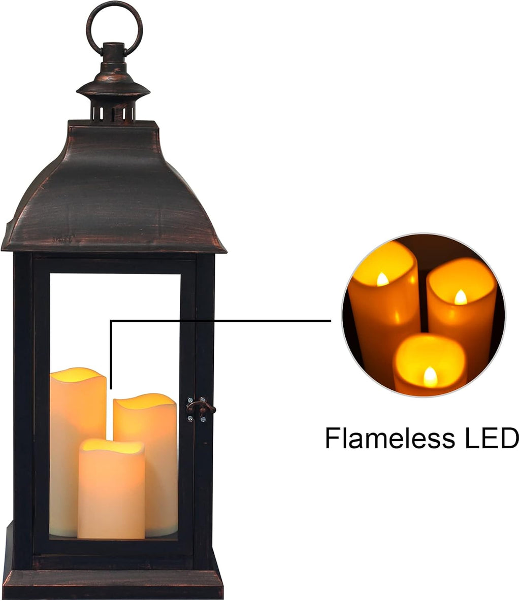 24.8" LED Flame Hanging Lantern
