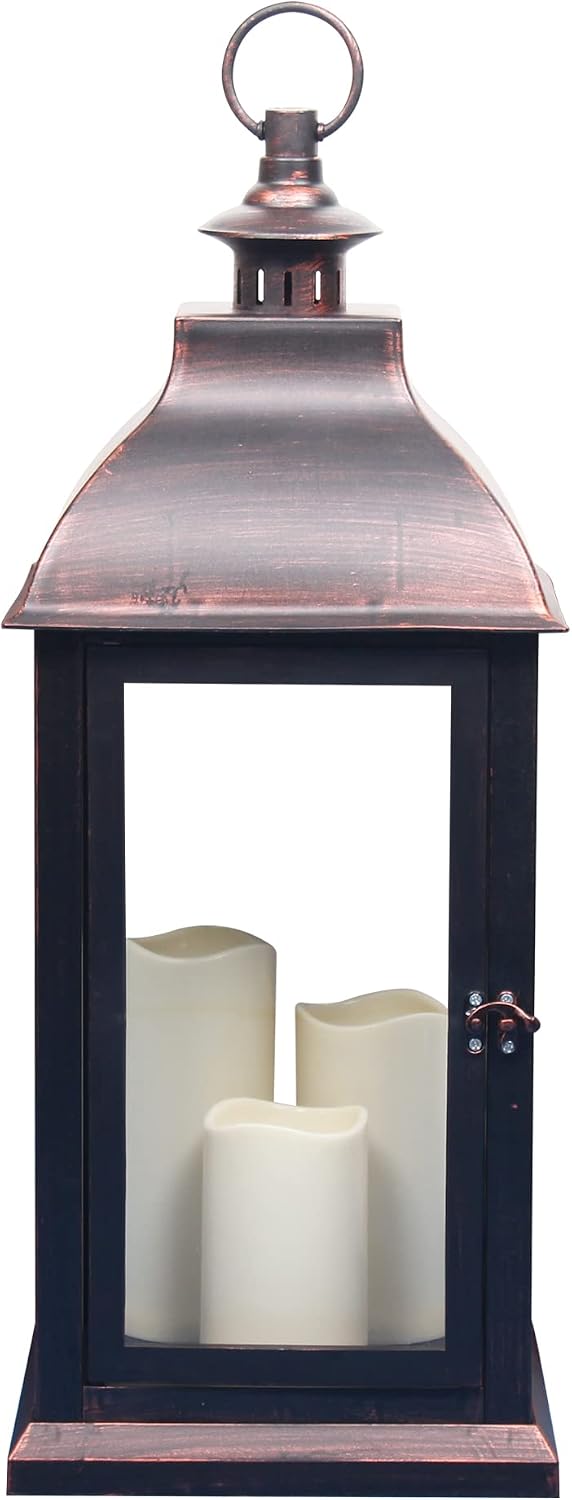 24.8" LED Flame Hanging Lantern
