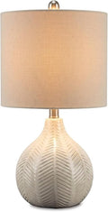 21" Off White Ceramic Table Lamp