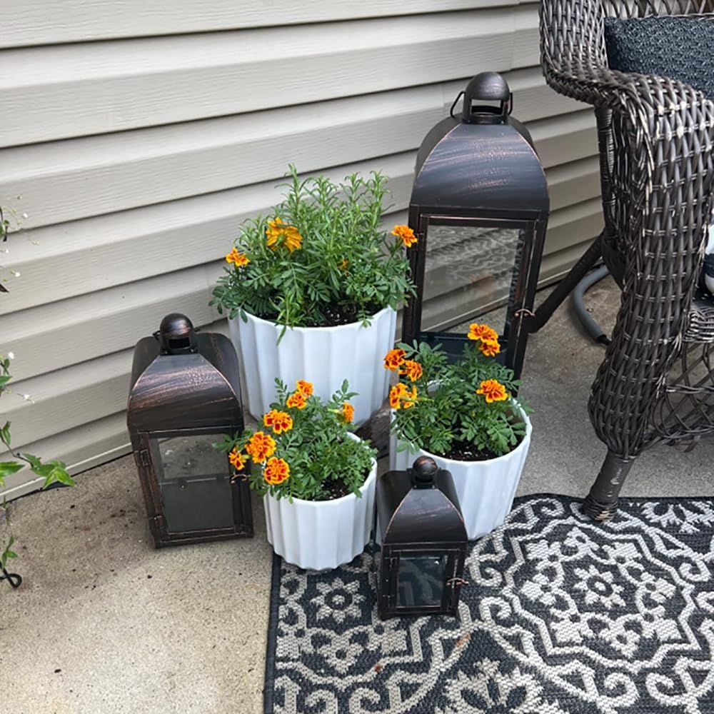 23" Bronze Lanterns Set of 3