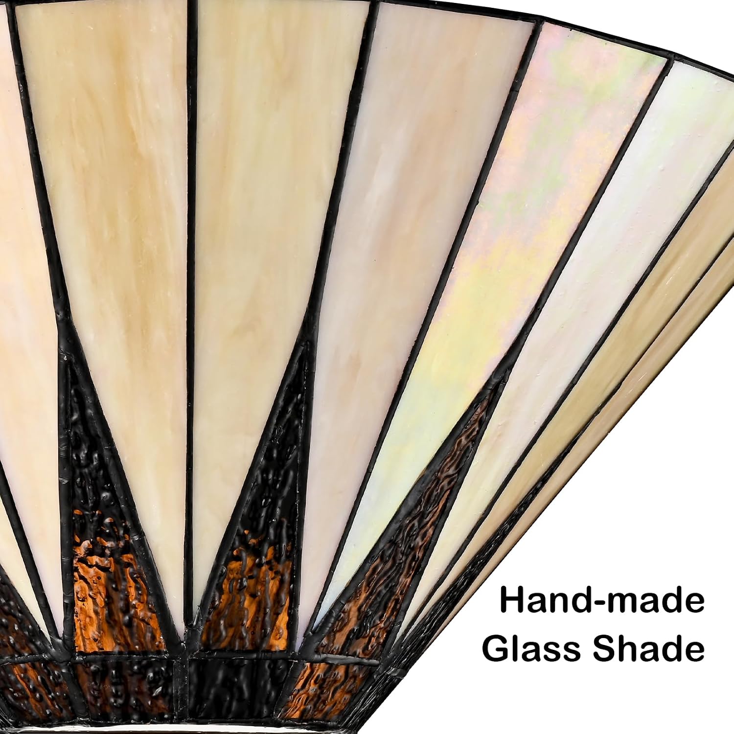 13.6 Inch Vintage Brown Tiffany Stained Glass Wall Sconce
