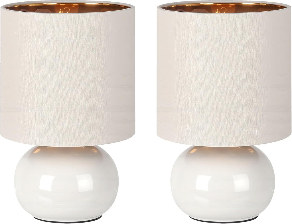 White Classic Ceramic Table Lamps Set of 2