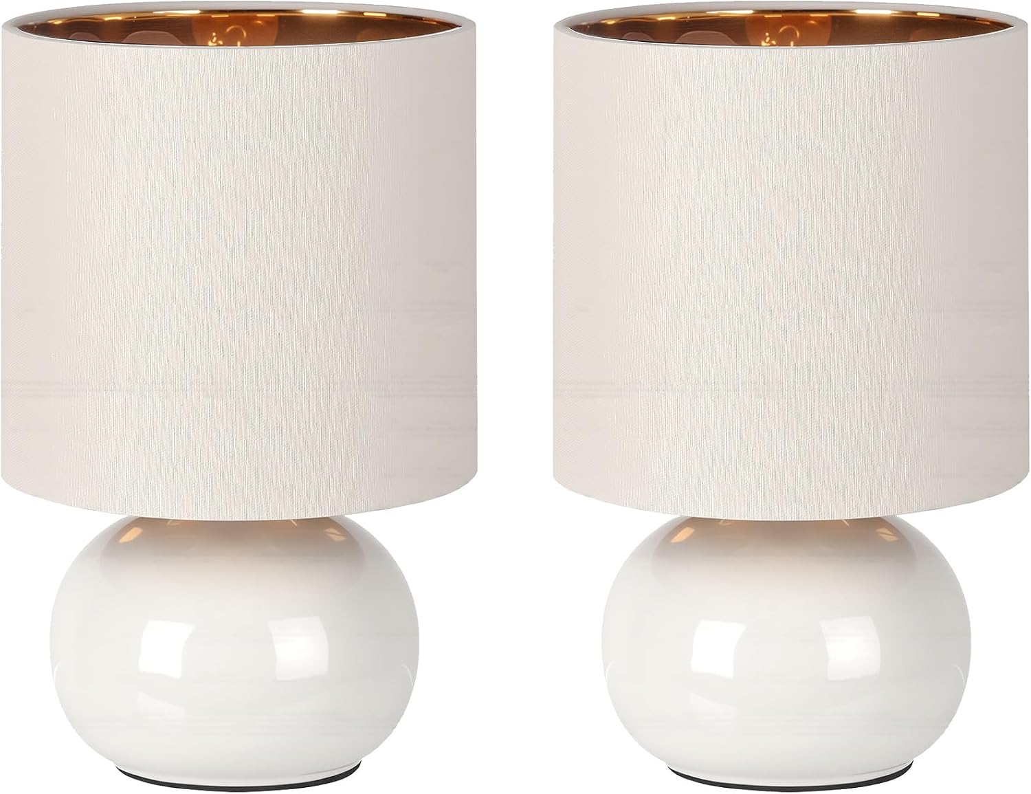 White Classic Ceramic Table Lamps Set of 2