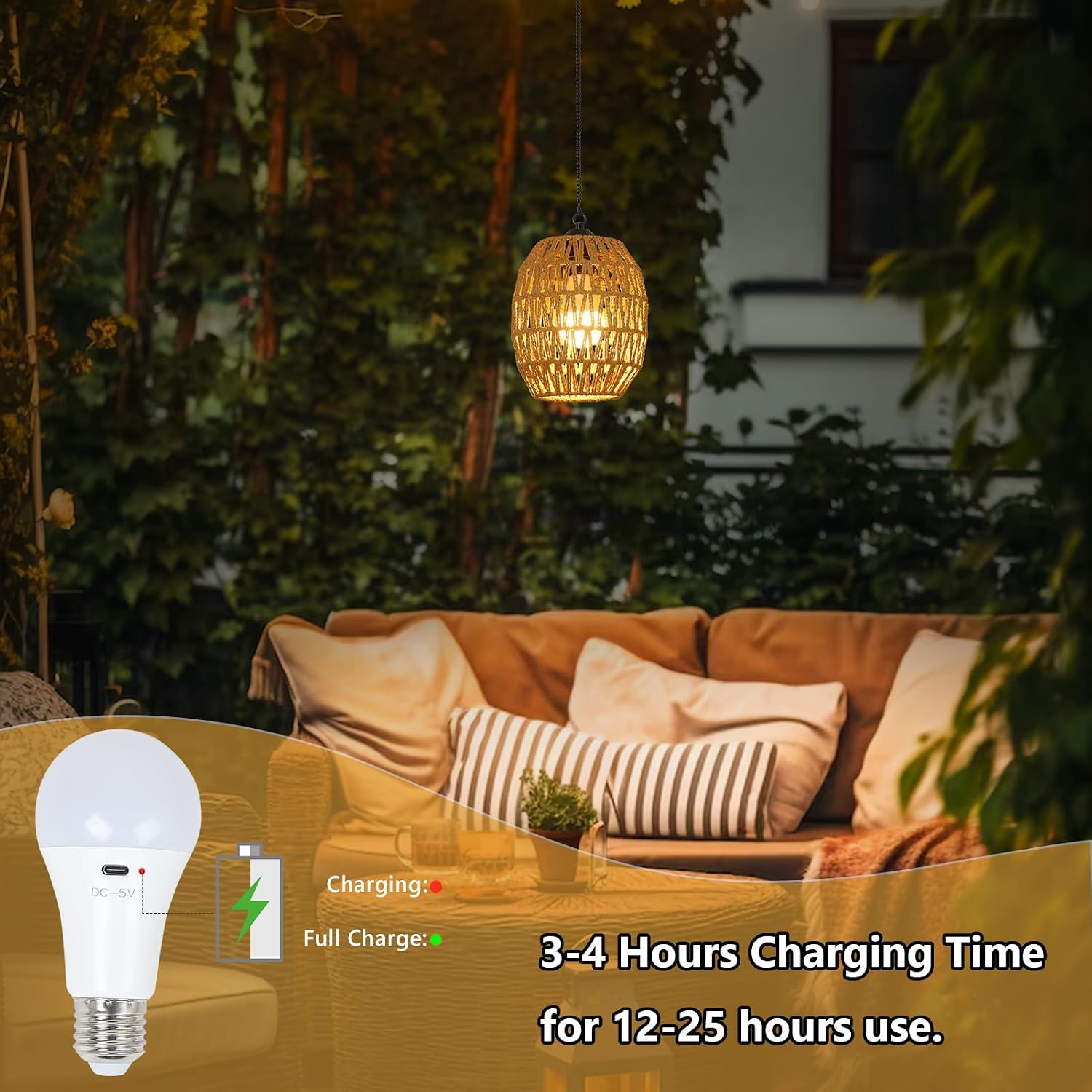 2 Pack Remote Battery Outdoor Chandeliers
