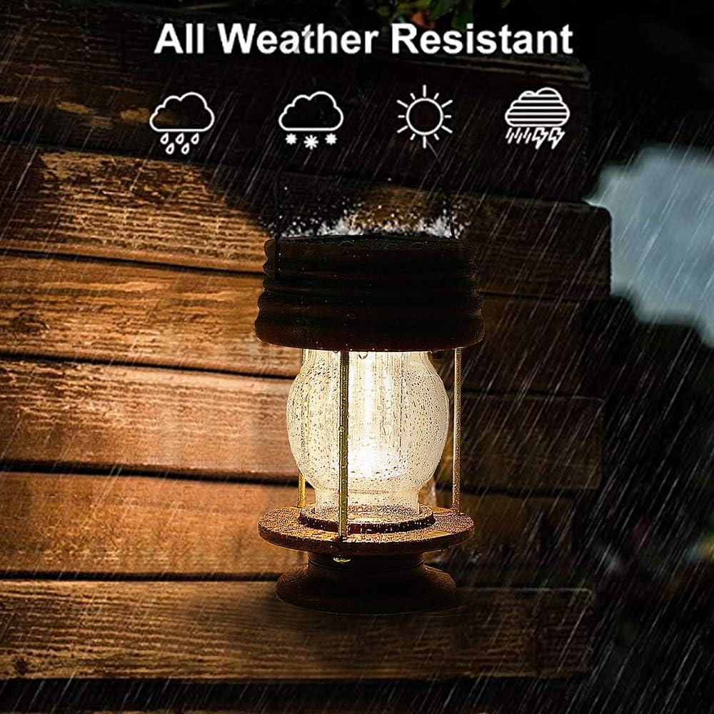 2 Pack Waterproof Solar Hanging Lanterns