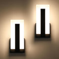 Black Dimmable 3000K LED Wall Sconces Set of 2