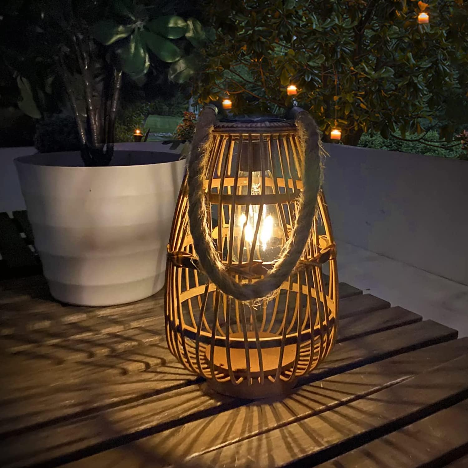 Waterproof Rattan Solar Lantern