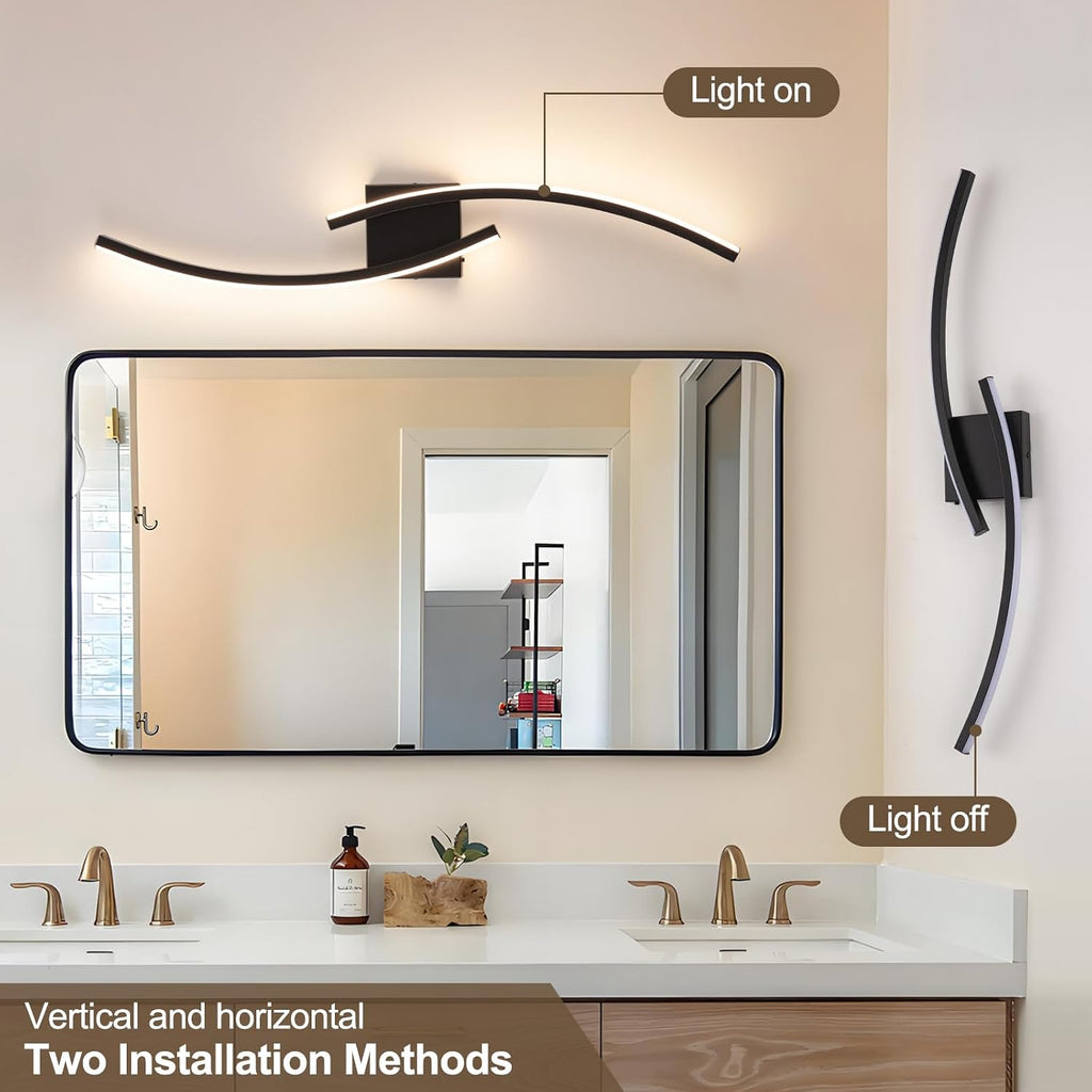 31.5" Black 3000-6000K LED Wall Sconce