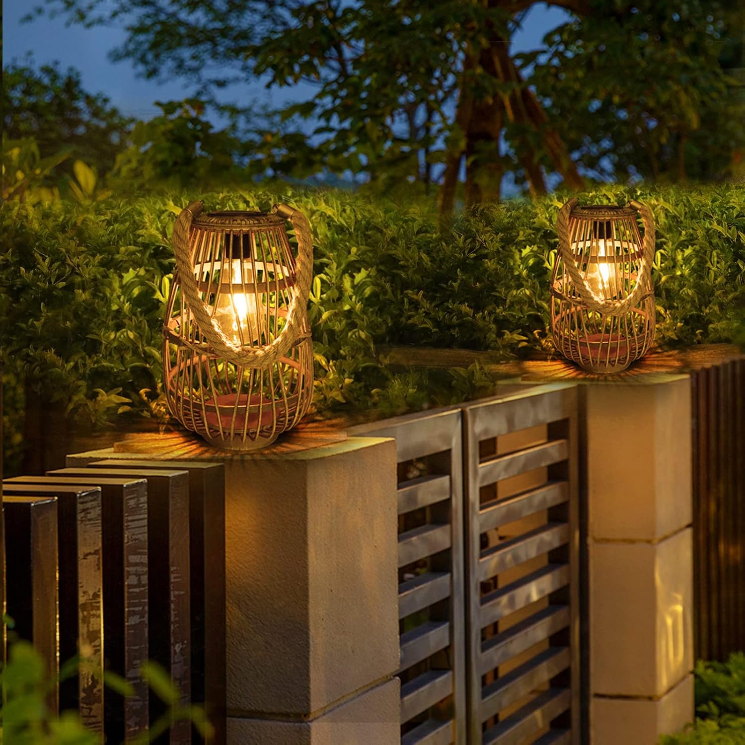 Rattan Waterproof Solar Lantern