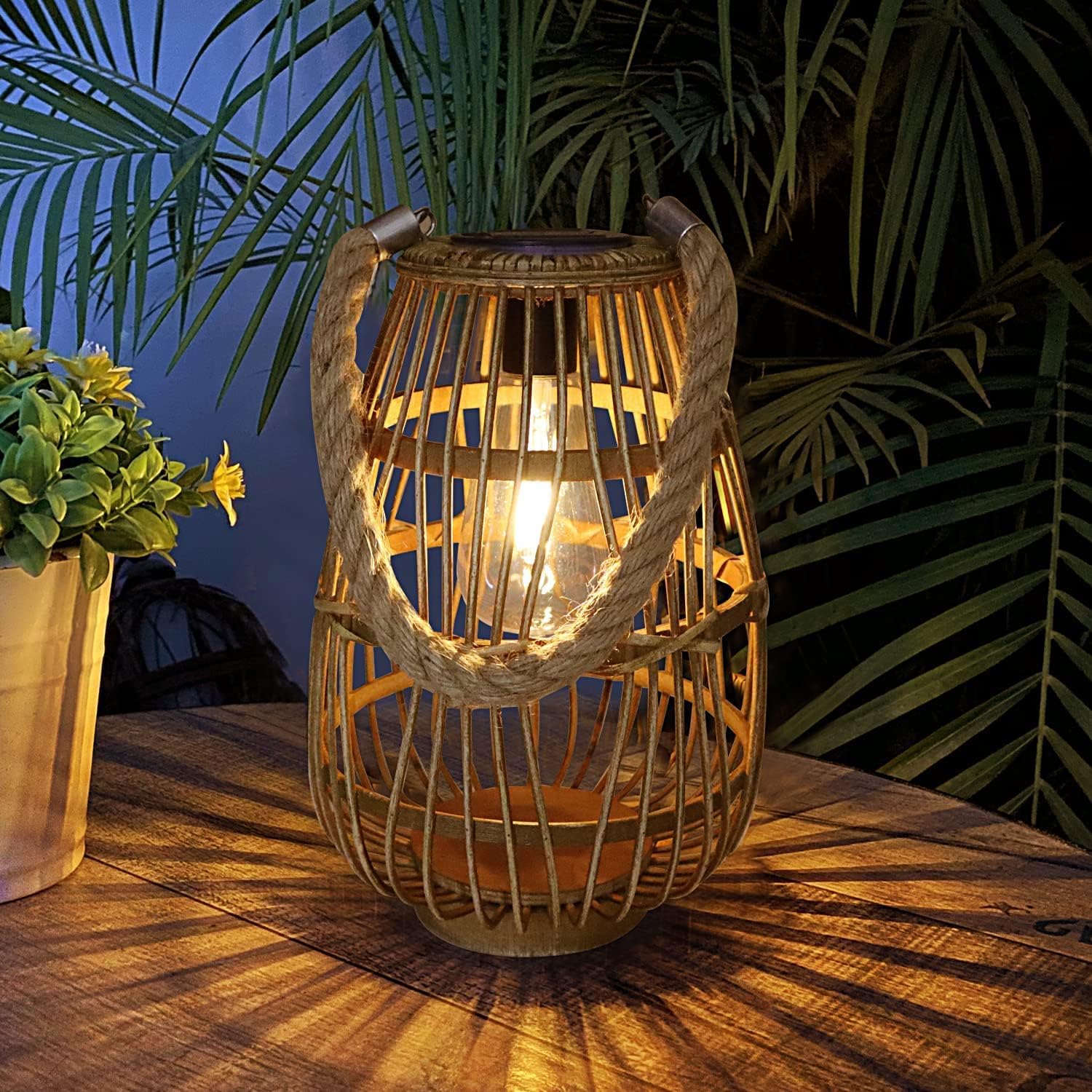Waterproof Rattan Solar Lantern