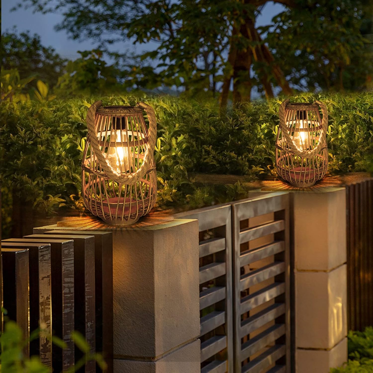 Waterproof Rattan Solar Lantern