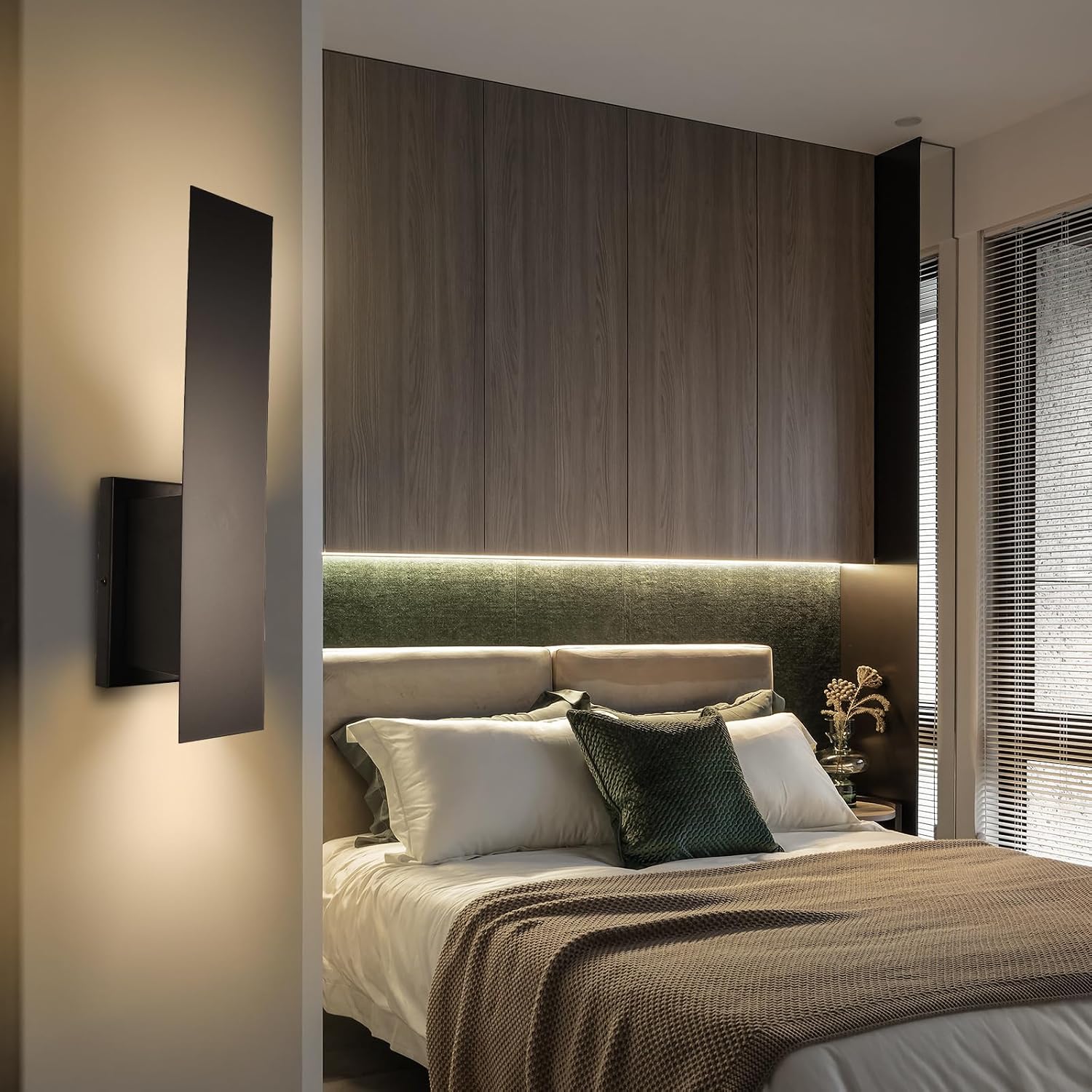 Matte Black Dimmable Up & Down GU10 Wall Sconce